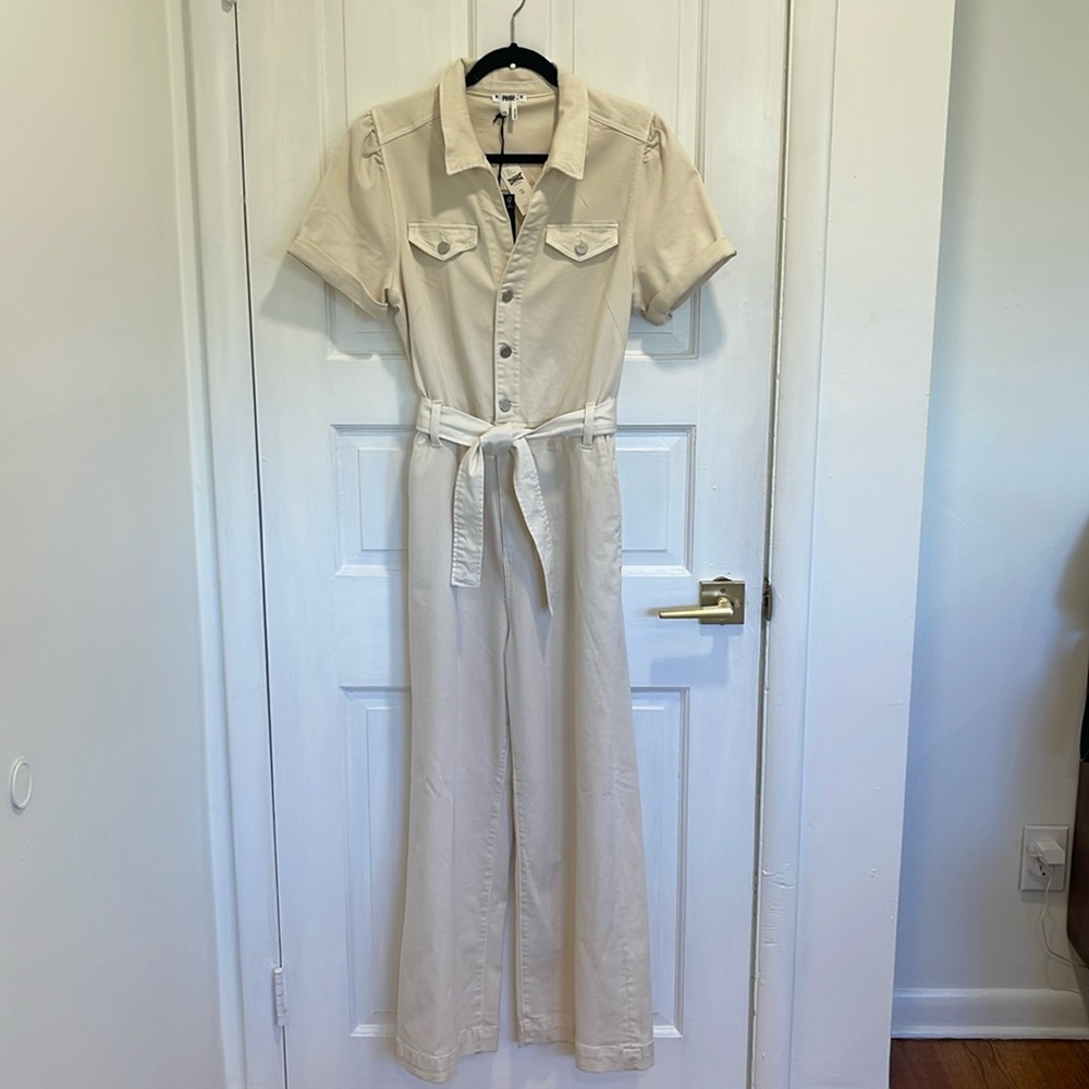 Paige Anessa Jumpsuit NWT $259 quartz sand